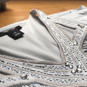 White House Black Market Bejeweled cut out Top!